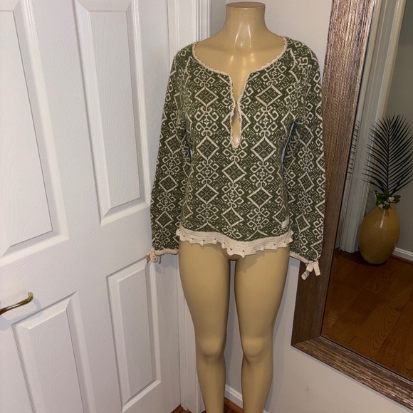 Odd Molly Fair Isle Printed Pullover Sweater Size S/M - Picture 1 of 6